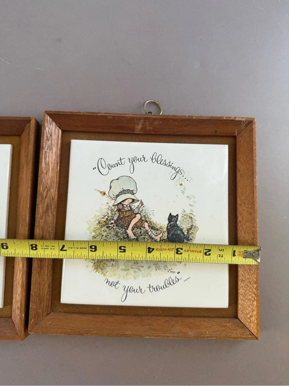 Holly Hobbie Wood Tone Brown Wall Picture Frame - Set of 2